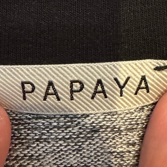 Papaya Black/Gray Oversized Baseball Tee w/ Good Vibes Print - Picture 7 of 8